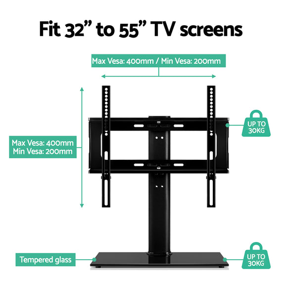 Artiss TV Stand Mount Bracket for 32"-55" LED LCD Swivel Tabletop Desktop Plasma