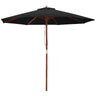 Instahut Outdoor Umbrella 2.7M Pole Cantilever Stand Garden Umbrellas Patio Black