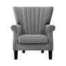 Artiss Upholstered Fabric Armchair Accent Tub Chairs Modern seat Sofa Lounge Grey