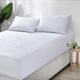 Elan Linen 100% Cotton Quilted Fully Fitted 50cm Deep King Size Waterproof Mattress Protector