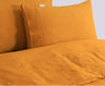 Elan Linen 100% Egyptian Cotton Vintage Washed 500TC Mustard Queen Quilt Cover Set