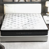 Luxopedic Pocket Spring Mattress 5 Zone 32CM Euro Top Memory Foam Medium Firm - King - White  Grey