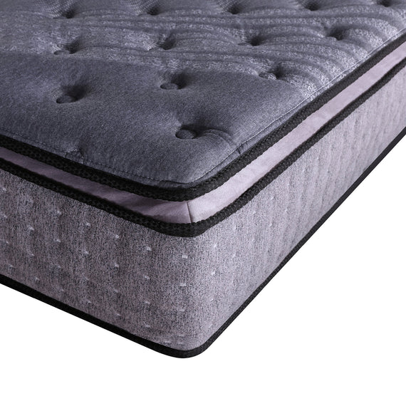 Casa Decor Bamboo Charcoal Mattress Pocket Spring Pillowtop 5 Zone 32cm Depth - Queen - Charcoal