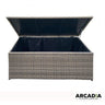 Arcadia Furniture Outdoor Rattan Storage Box Garden Toy Tools Shed UV Resistant - Oatmeal