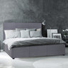 Milano Luxury Gas Lift Bed Frame Base And Headboard With Storage - King - Grey