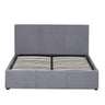 Milano Luxury Gas Lift Bed Frame Base And Headboard With Storage - King - Grey