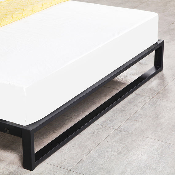 Milano Decor Florence Metal Bed Frame Mattress Base Platform Modern Black - Single - Black