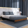 Milano Decor Sorrento Metal Wood Bed Frame Mattress Base Platform Modern Black - King - Black