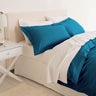 Balmain 1000 Thread Count Hotel Grade Bamboo Cotton Quilt Cover Pillowcases Set - King - Mineral Blue