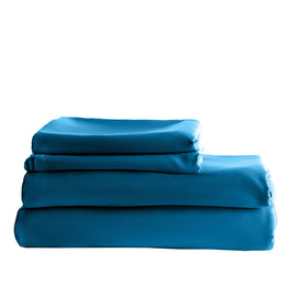 Balmain 1000 Thread Count Hotel Grade Bamboo Cotton Quilt Cover Pillowcases Set - King - Mineral Blue