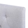 Milano Decor Yorkshire Tufted Bed Head Light Grey - Double