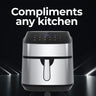 Kitchen Couture 11.5 Litre Air Fryer Multifunctional LCD Digital Display Silver