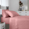 Kensington 1200 Thread Count 100% Egyptian Cotton Sheet Set Stripe - Super King - Desert Rose