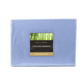 Royal Comfort 3000 Thread Count Bamboo Cooling Sheet Set - King - Light Blue