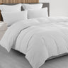 Royal Comfort Velvet Corduroy Quilt Cover Set Super Soft Luxurious Warmth - Queen - White