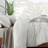 Royal Comfort Velvet Corduroy Quilt Cover Set Super Soft Luxurious Warmth - Queen - White