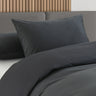 Royal Comfort Velvet Corduroy Quilt Cover Set Super Soft Luxurious Warmth - Queen - Charcoal