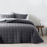 Royal Comfort Coverlet Set Bedspread Soft Touch Easy Care Breathable 3 Piece Set - Queen - Charcoal