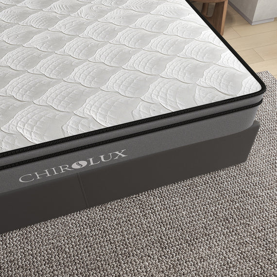 Chiro Lux Cooling Latex Foam Pocket Spring Mattress 5 Zone Medium Firmness 34cm - Queen