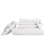 Royal Comfort Bamboo Cooling Reversible 7 Piece Comforter Set Bedspread - King - White