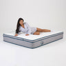 Sleepy Panda Mattress 5 Zone Pocket Spring EuroTop Medium Firm 30cm Thickness - Single - White  Grey  Blue