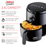 Kitchen Couture Air Fryer Healthy Food No Oil Cooking Recipe 3.4L Capacity Black