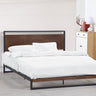 Azure Wood Bed Frame With Comforpedic Mattress Package Deal Bedroom Set - Single - White  Brown