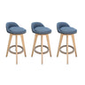 Milano Decor Phoenix Barstool Grey Chairs Kitchen Dining Chair Bar Stool - Three Pack - Grey