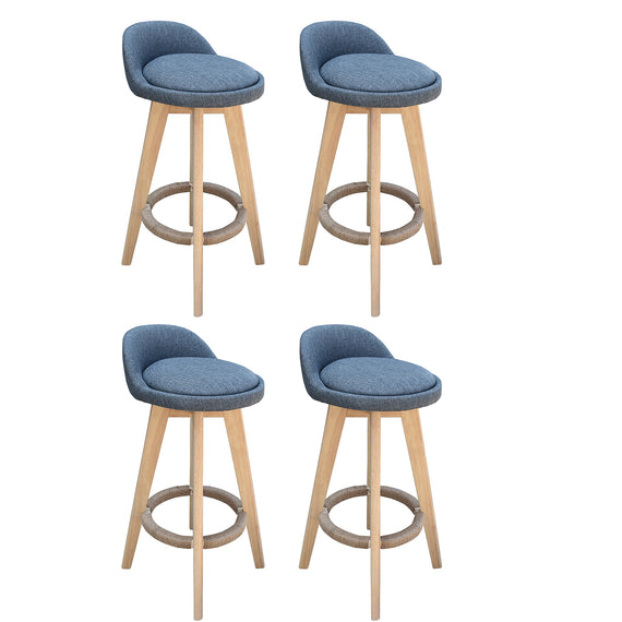 Milano Decor Phoenix Barstool Grey Chairs Kitchen Dining Chair Bar Stool - Four Pack - Grey