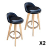 Milano Decor Phoenix Barstool Black Chairs Kitchen Dining Chair Bar Stool - Two Pack - Black