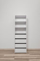 GENEVA THREE SHELF/FOUR DRAWER BUILT IN WARDROBE - FLUTED