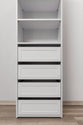 GENEVA THREE SHELF/FOUR DRAWER BUILT IN WARDROBE - HAMPTONS