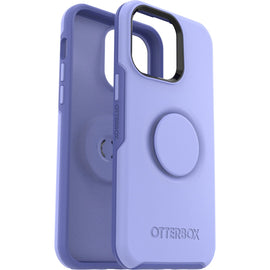 OTTERBOX Apple iPhone 14 Pro Max Otter + Pop Symmetry Series Antimicrobial Case - Periwink (Purple) (77-88771), Durable Protection