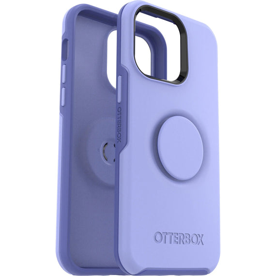 OTTERBOX Apple iPhone 14 Pro Max Otter + Pop Symmetry Series Antimicrobial Case - Periwink (Purple) (77-88771), Durable Protection