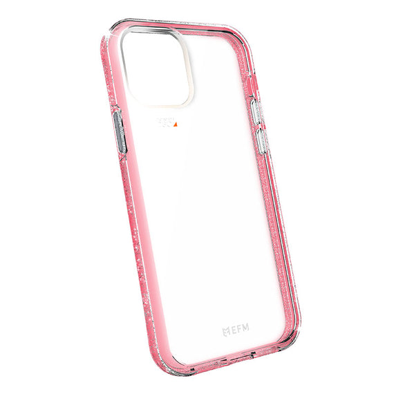 FORCE TECHNOLOGY Aspen Case for Apple iPhone 12 mini - Glitter Coral EFCDUAE180GLC, Antimicrobial, 6m Military Standard Drop Tested, Compatible with MagSafe