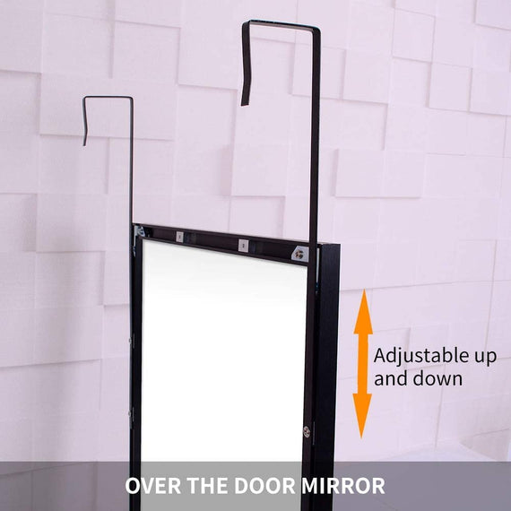 Full-Length Mirror Long Standing for Bedroom and Bathroom (106 x 35 cm, Black)