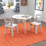 Round Table and 2 Chair Set for kids (Gray)