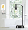 Industrial Table Lamp with 2 USB Port for Bedside Nightstand Desk and Living Room Office (Bulb not Included)