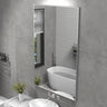 Silver Wall-Mounted Mirror to Hang Horizontal or Vertical for Bedroom and Bathroom (91 x 61cm)