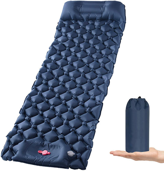 Ultralight Inflatable Camping Sleeping Pad with Pillow for Travelling and Hiking