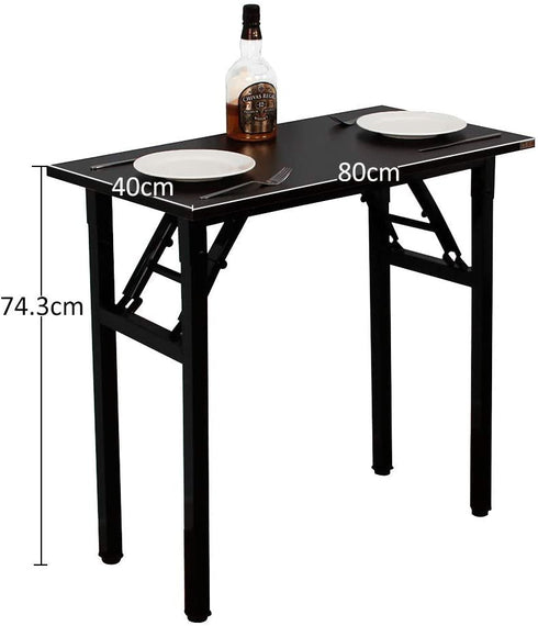 Sturdy and Heavy Duty Foldable Office Computer Desk (Brown, 80cm)
