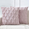 2 Pack Decorative Boho Throw Pillow Covers 45 x 45 cm (Pink)