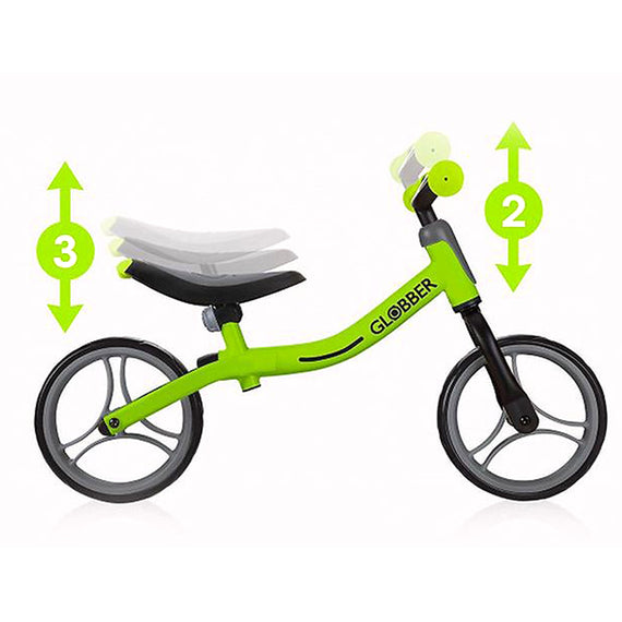 Globber Go Kids Balance Bike Lime Charcoal 2-5 years