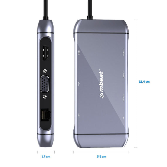 mbeat Elite X9 9-In-1 USB-C Docking Station