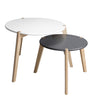 Bianco Nesting Round Coffee Table Side Table Set Of 2