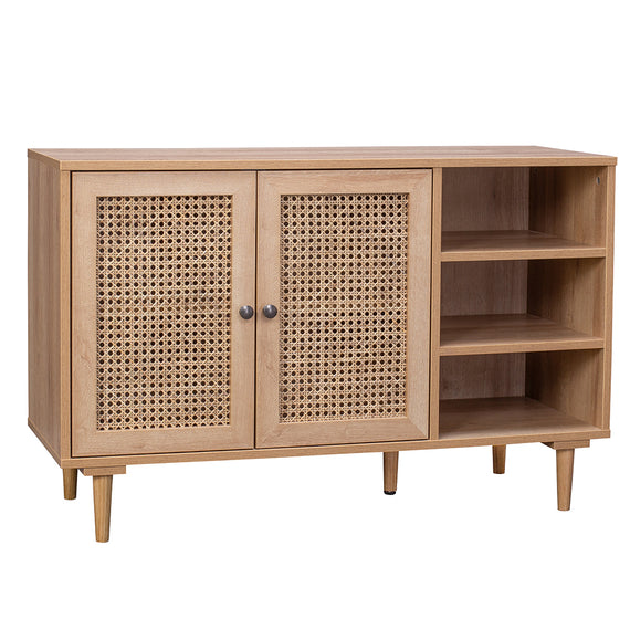 Natura Rattan Buffet Sideboard Storage Cabinet Hallway Table 2 Doors 3 Shelves