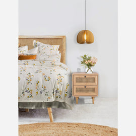 Natura Rattan Bedside Table With 2 Drawers