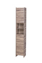 Alto Bathroom Tallboy Narrow High Cabinet With 2 Doors/2 Shleves - Walnut