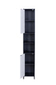 Alto Bathroom Tallboy Narrow High Cabinet With 2 Doors/2 Shleves - Black/White