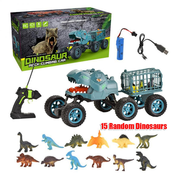 Dinosaur Truck Toy Set Transport Car Electric Remote Control Carrier Vehicle Kid